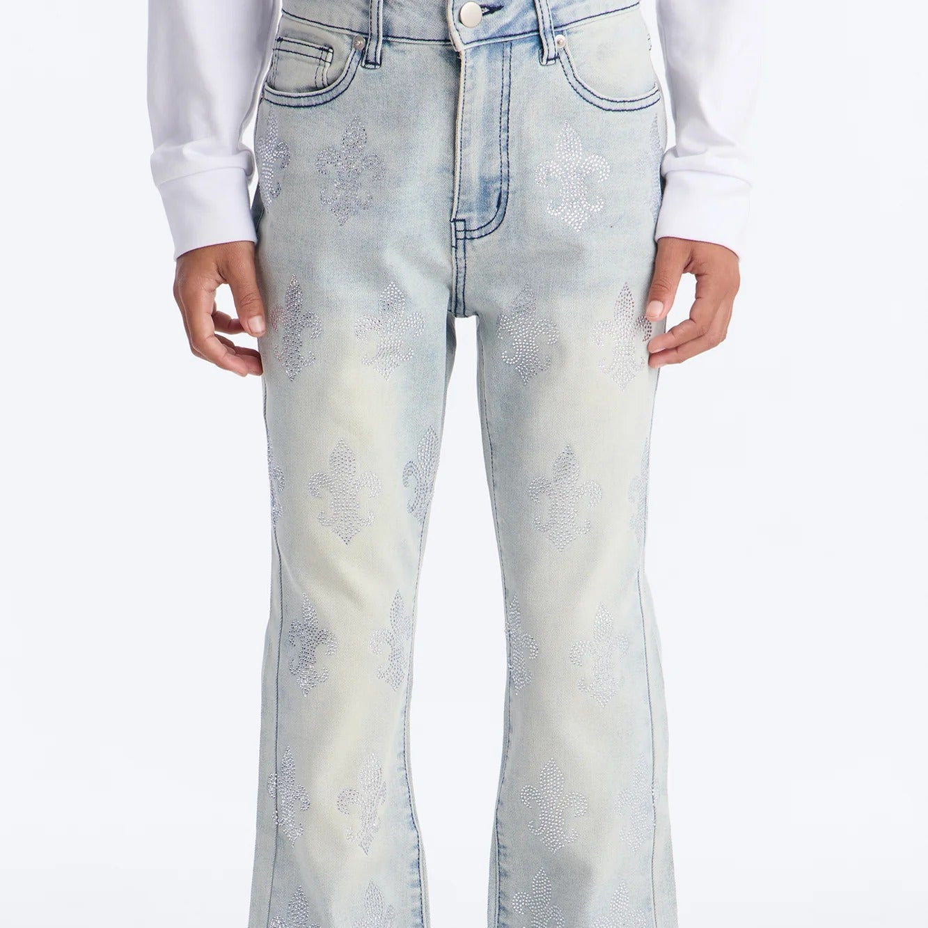 Mini Layered Slim-Fit Flared Pants