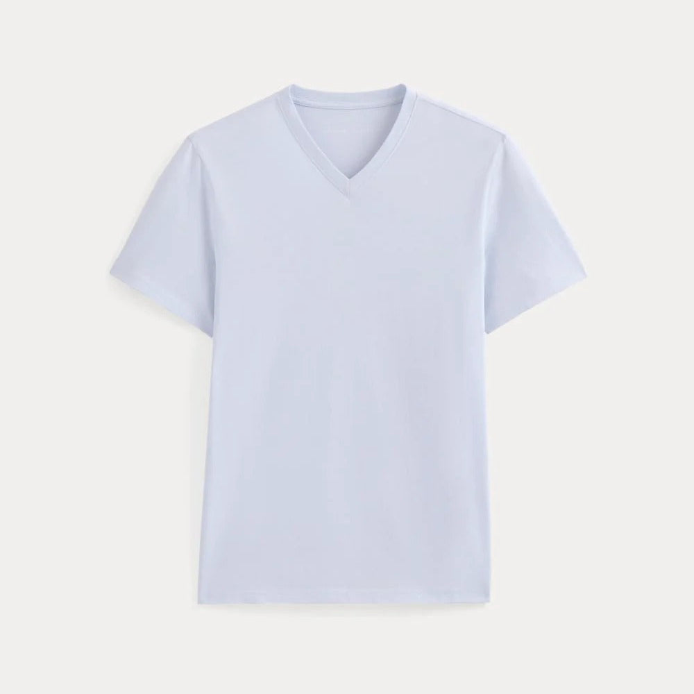 Plain white V-neck T-shirt